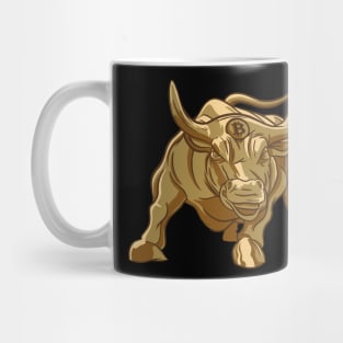 Golden Bitcoin Bull - Funny Crypto Tee Mug